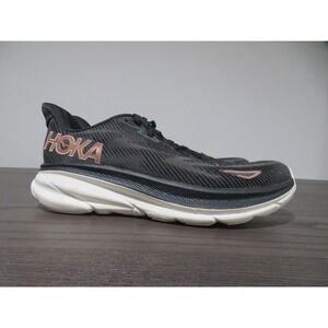 Hoka One One Clifton 9 Womens 9 Shoes Running Black Rose Gold 1127896 BRGL